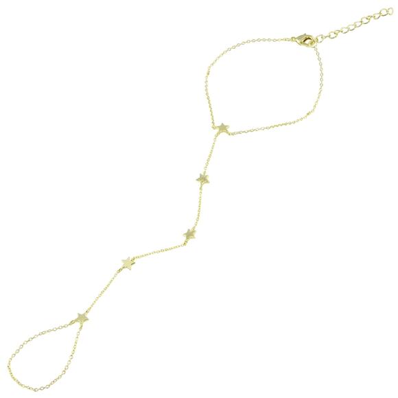 Multi Star Hand Chain Bracelet  Jewelry with Star Accents Accessory - Picture 1 of 3